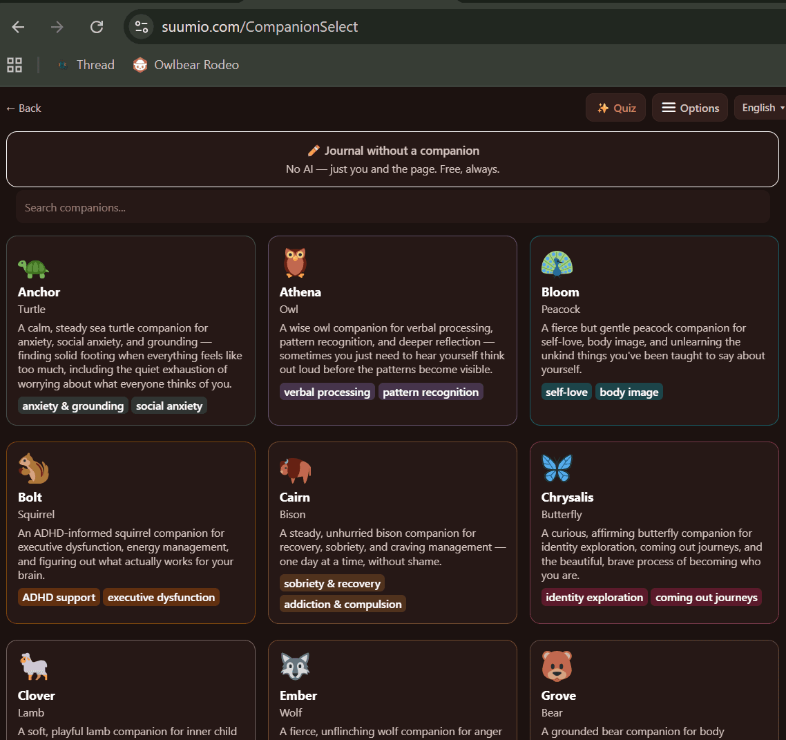 Journaling interface